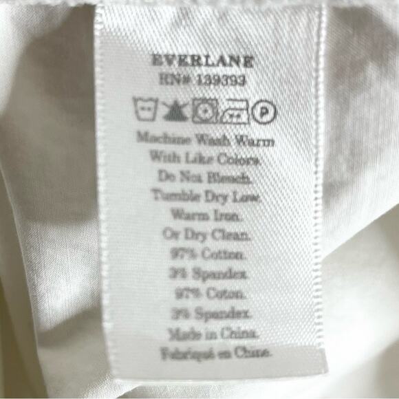 EVERLANE White Cotton Poplin V-Neck Short Tank Dress Size 4 Summer Casual - Picture 5 of 5